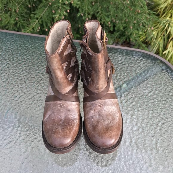 FREEBIRD BY STEVEN SAMMI LEATHER ANKLE BOOTS SZ 7,NEW - Picture 6 of 9